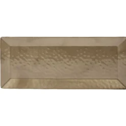 Cuisson<Gifi Plat rectangulaire doré noir martelé