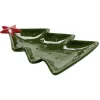 Gifi Plat service sapin en céramique vert| Vaisselle Et Accessoires De Table
