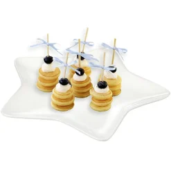 Gifi Plat service étoile porcelaine| Vaisselle Et Accessoires De Table
