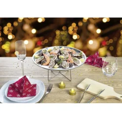 Préparation Culinaire<Gifi Plateau à huîtres et fruits de mer avec support inox