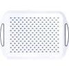 Gifi Plateau antidérapant avec poignées blanc et gris| Vaisselle Et Accessoires De Table