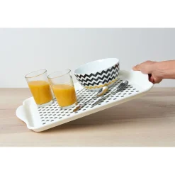 Vaisselle Et Accessoires De Table<Gifi Plateau antidérapant blanc et gris
