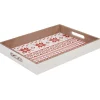 Vaisselle Et Accessoires De Table<Gifi Plateau blanc naturel à motifs rouges