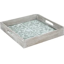 Gifi Plateau bois et carreaux de ciment collection Dolce Vita| Vaisselle Et Accessoires De Table