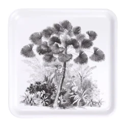 Vaisselle Et Accessoires De Table<Gifi Plateau carré mélaminé motif arbre gris et blanc 33x33cm