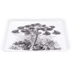 Vaisselle Et Accessoires De Table<Gifi Plateau carré mélaminé motif arbre gris et blanc 33x33cm