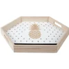 Vaisselle Et Accessoires De Table<Gifi Plateau déco ananas or et pois noirs