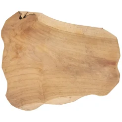 Gifi Plateau déco en teck à bord brut| Vaisselle Et Accessoires De Table