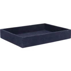 Gifi Plateau décoratif en velours bleu| Vaisselle Et Accessoires De Table
