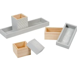 Vaisselle Et Accessoires De Table<Gifi Plateau de rangement déco bois gris naturel