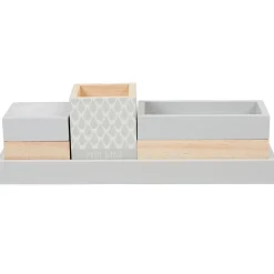 Vaisselle Et Accessoires De Table<Gifi Plateau de rangement déco bois gris naturel