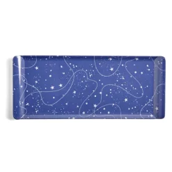 Vaisselle Et Accessoires De Table<Gifi Plateau de service rectangulaire mélaminé bleu motif astral 18x37,5cm