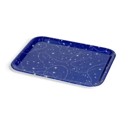 Vaisselle Et Accessoires De Table<Gifi Plateau de service rectangulaire mélaminé bleu motif astral 21,7x28,7cm