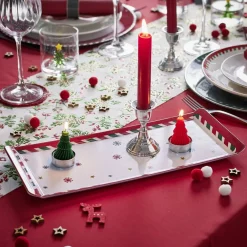 Vaisselle Et Accessoires De Table<Gifi Plateau de service rectangulaire mélaminé Noël traditionnel 18,8x37,4cm