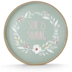 Vaisselle Et Accessoires De Table<Gifi Plateau de service rond en bois Sun is shining