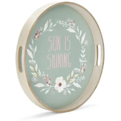 Vaisselle Et Accessoires De Table<Gifi Plateau de service rond en bois Sun is shining