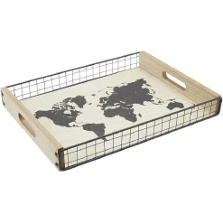 Gifi Plateau en bois carte| Vaisselle Et Accessoires De Table