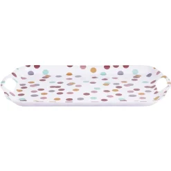 Gifi Plateau en plastique décor pois multicolore| Vaisselle Et Accessoires De Table