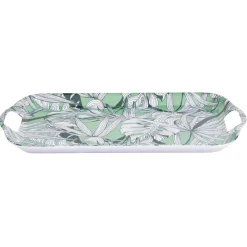 Gifi Plateau en plastique décor feuillage| Vaisselle Et Accessoires De Table