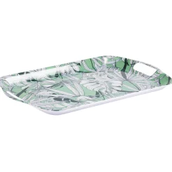 Gifi Plateau en plastique décor feuillage| Vaisselle Et Accessoires De Table