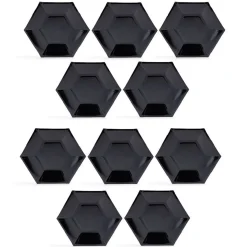 Gifi Plateau hexagonal carton noir Ø26cm x10| Vaisselle Et Accessoires De Table