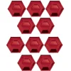 Gifi Plateau hexagonal carton rouge métallisé Ø26cm x10| Vaisselle Et Accessoires De Table