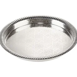Gifi Plateau marocain argenté inox| Vaisselle Et Accessoires De Table