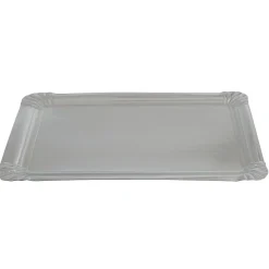 Gifi Plateau rectangulaire argenté en carton x5| Vaisselle Et Accessoires De Table