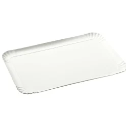 Gifi Plateau rectangulaire blanc en carton x3| Vaisselle Et Accessoires De Table