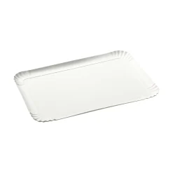Gifi Plateau rectangulaire blanc en carton x3| Vaisselle Et Accessoires De Table