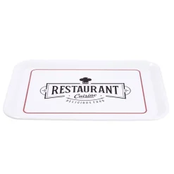 Vaisselle Et Accessoires De Table<Gifi Plateau rectangulaire brasserie "restaurant cuisine" blanc 27x38cm