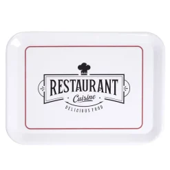 Vaisselle Et Accessoires De Table<Gifi Plateau rectangulaire brasserie "restaurant cuisine" blanc 27x38cm