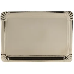 Gifi Plateau rectangulaire doré en carton x5| Vaisselle Et Accessoires De Table