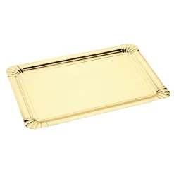 Gifi Plateau rectangulaire en carton doré x 5| Vaisselle Et Accessoires De Table