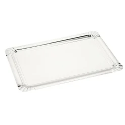 Gifi Plateau rectangulaire en carton argenté x 5| Vaisselle Et Accessoires De Table
