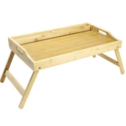 Vaisselle Et Accessoires De Table<Gifi Plateau rectangulaire en bambou pieds rétractables 50x30xH24,5cm