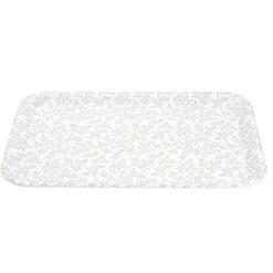 Vaisselle Et Accessoires De Table<Gifi Plateau rectangulaire motif feuillage blanc et vert 27x38cm