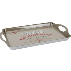Gifi Plateau rectangulaire Paris le bistrot avec poignées| Vaisselle Et Accessoires De Table