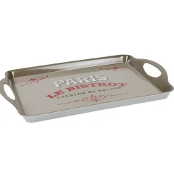 Gifi Plateau rectangulaire Paris le bistrot avec poignées| Vaisselle Et Accessoires De Table