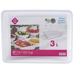 Gifi Plateau rectangulaire plastique blanc 3L| Vaisselle Et Accessoires De Table