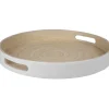 Vaisselle Et Accessoires De Table<Gifi Plateau rond bambou bicolore blanc naturel