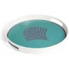 Vaisselle Et Accessoires De Table<Gifi Plateau rond feuille exotique mélaminé vert Ø34,5xH4,1cm