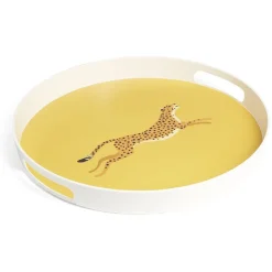 Vaisselle Et Accessoires De Table<Gifi Plateau rond feuille exotique mélaminé vert Ø34,5xH4,1cm