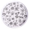 Vaisselle Et Accessoires De Table<Gifi Plateau rond mélaminé motif savane blanc et noir Ø34,5xH5cm