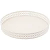 Gifi Plateau rond métal motif mandala rose gris ou vert| Vaisselle Et Accessoires De Table