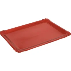Gifi Plateau rouge brillant carton x5| Vaisselle Et Accessoires De Table