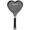 Cuisson<Gifi Poêle à pancake forme coeur gris et noir L15cm