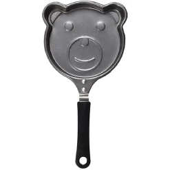Cuisson<Gifi Poêle à pancake forme ourson gris et noir L15cm