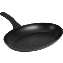 Cuisson<Gifi Poêle à poisson ronde en fonte compatible tous feux