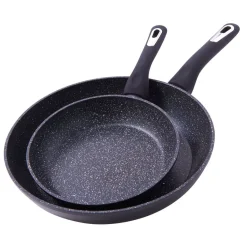 Cuisson<Gifi Poêle aluminium effet pierre x2
